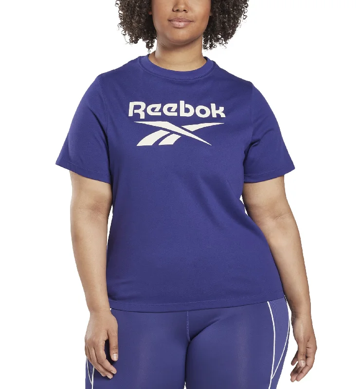 Reebok Plus Size Logo T-Shirt Graphic T-Shirt Round Neck Polyester