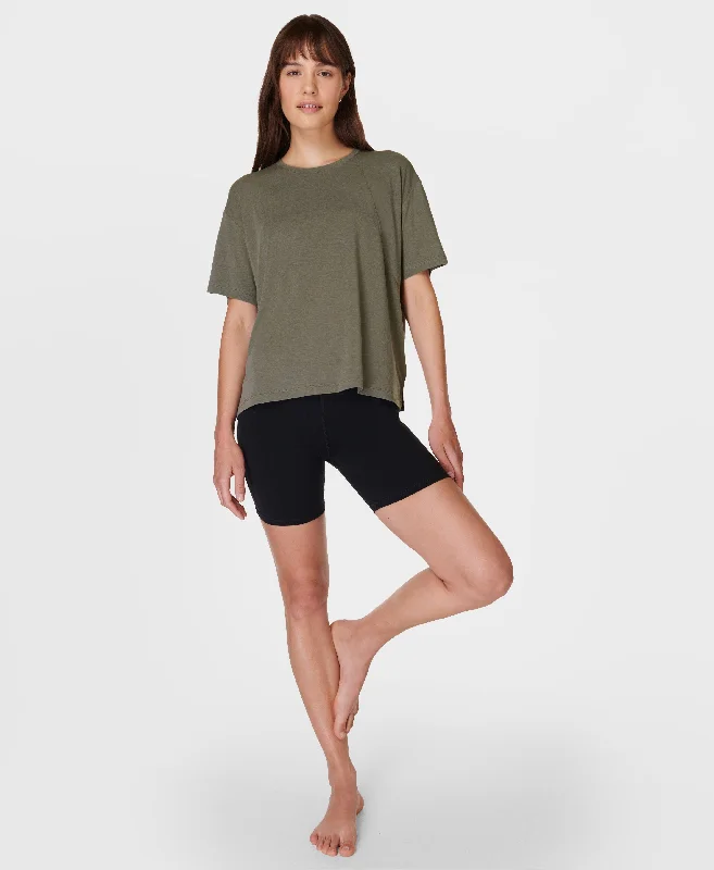 Soft Flow Studio Tee Sb9667 Umbra-Green Polka Dot Checkered Tartan