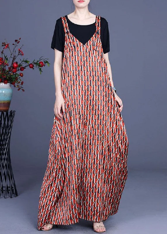 Summer Jumpsuit floral + Milk T-Shirt Two Piece Set Denim Fabric Leather Fabric Suede Fabric