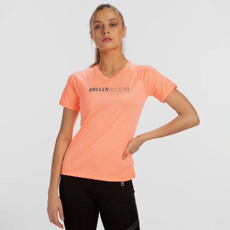 V-neck Performance Tees - Coral Notch Collar Peter Pan Collar Cowl Neck