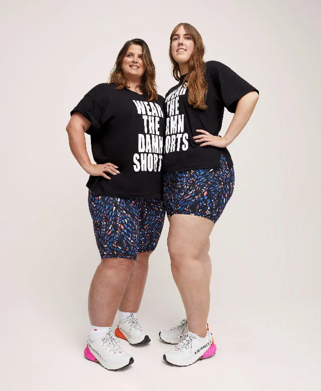 Wear The Damn Shorts T-shirt Sb9835a Black Silk Blend Satin Velvet