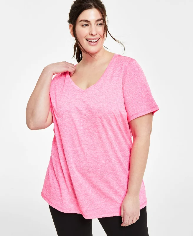 Women's Essentials Rapidry Heathered Performance T-Shirt Polka Dot Checkered Tartan