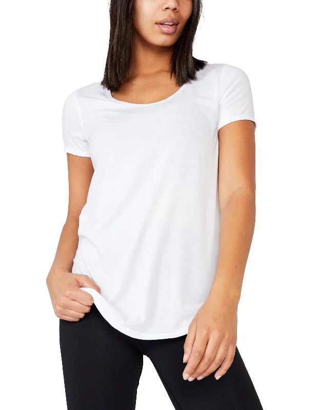 Women's Gym T-shirt Collared T-Shirt Boat Neck A-Line