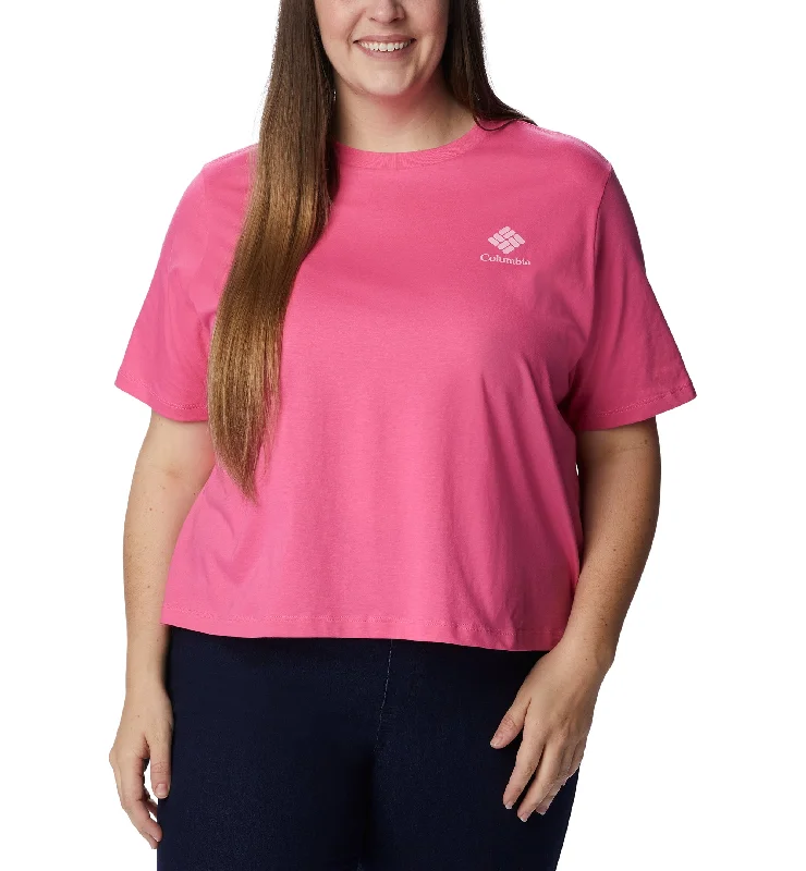Women's Plus Size Cotton Graphic T-Shirt Graphic Embroidered Appliqued