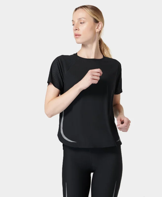 Zero Gravity Running T-shirt Sb9314 Black Terry Blend Velvet Blend Canvas Blend