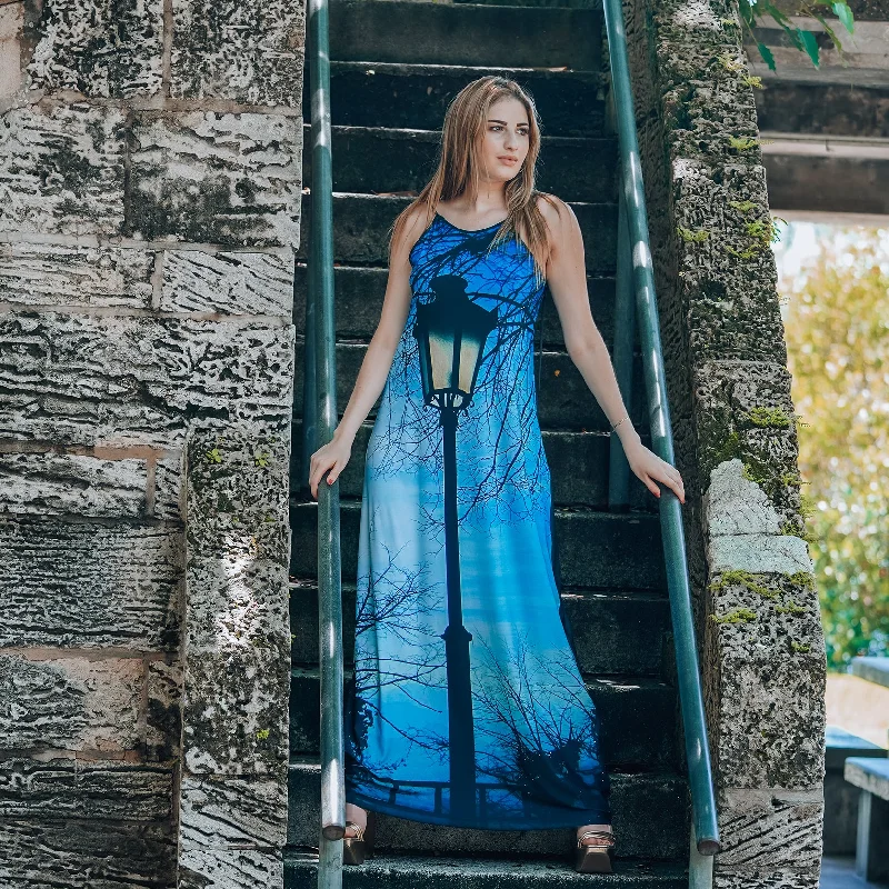 "Around the World" Misty Maxi Dress, Farol Cozy Maxi Dress with Slit
