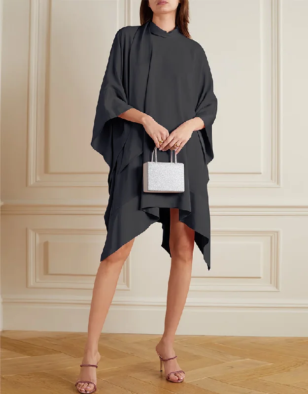 Dark Grey Heavy Designer Heavy Maxi Dress Fashionable High-Waist Maxi Dress