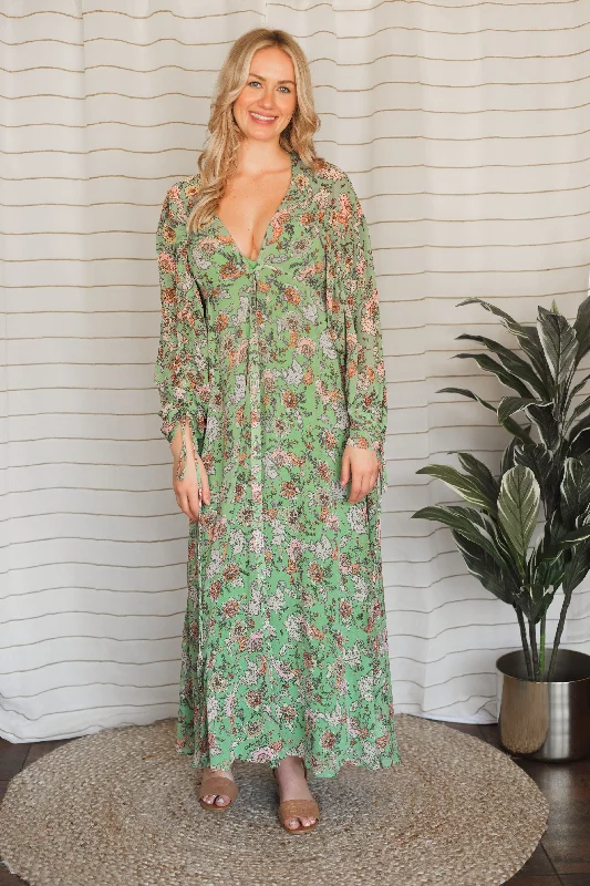 Clearance - Down To Earth Maxi Dress Stylish A-Line Maxi Dress