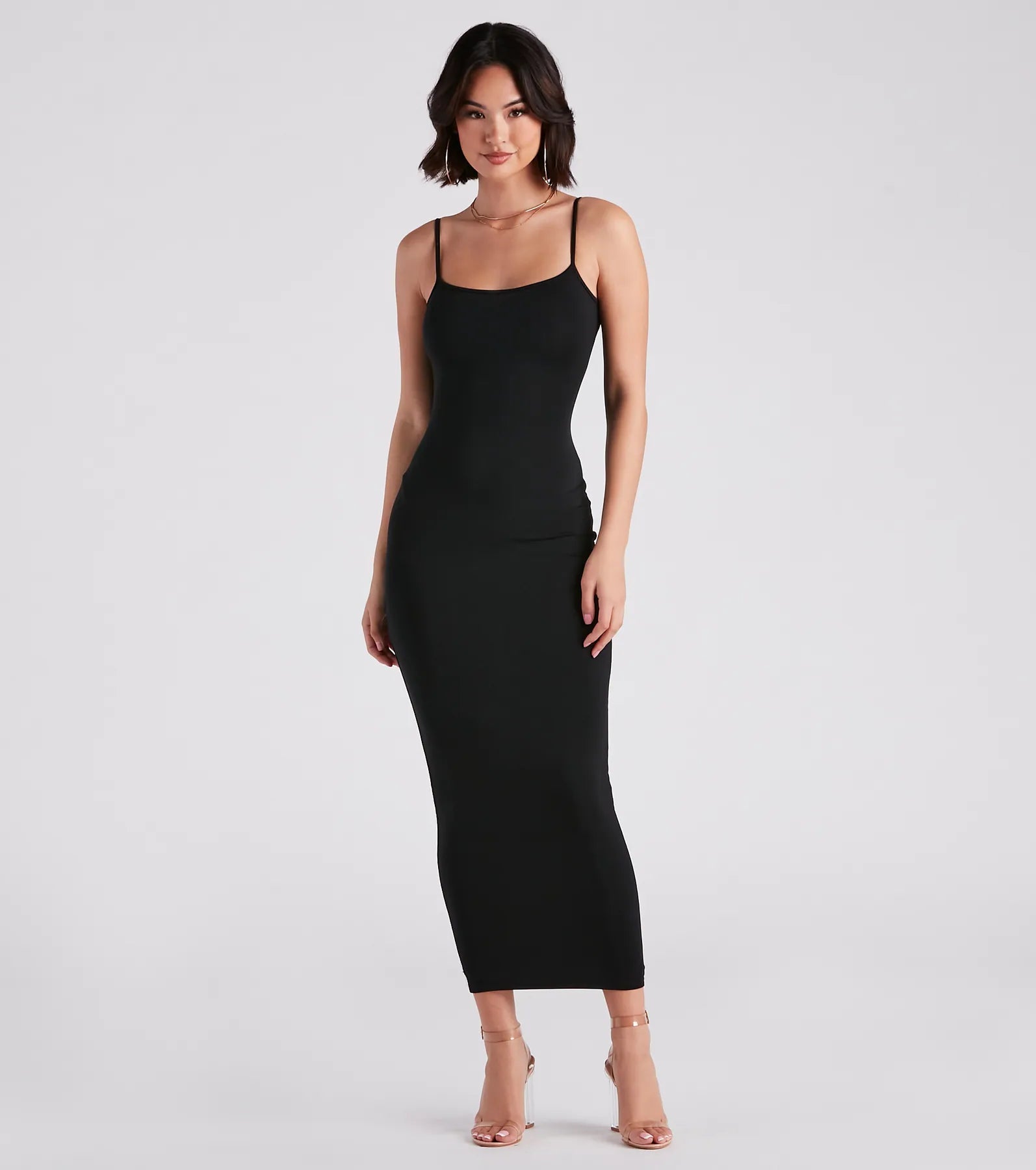 In Plain Sight Smooth Knit Maxi Dress Comfortable Casual Maxi Dress