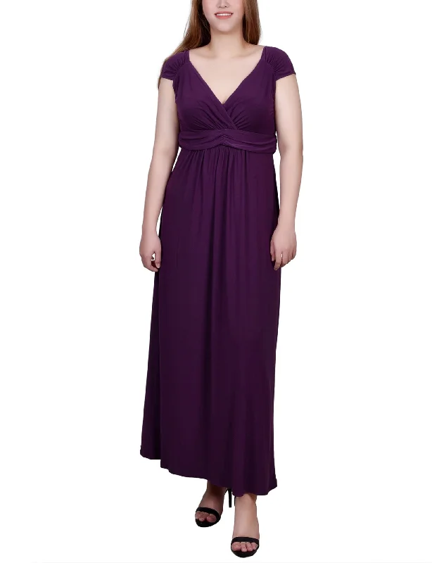 Ruched Empire-Waist Maxi Dress Fashionable Off-Shoulder Maxi Dress