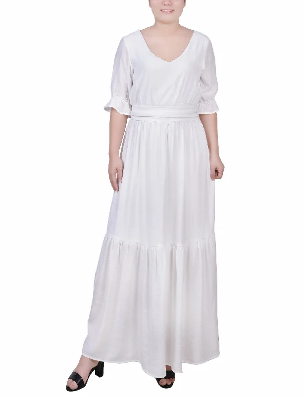 Short Sleeve Tiered Maxi Dress Classic Tulle Maxi Dress