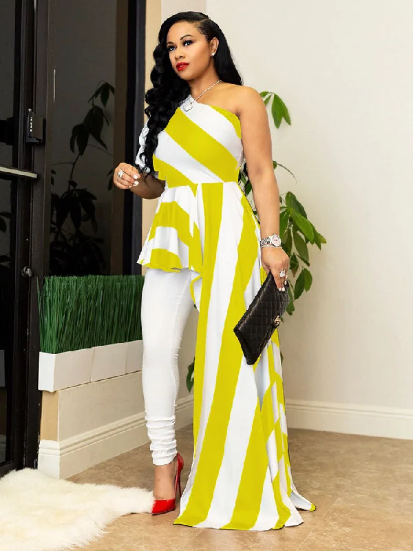 White Yellow Stripe