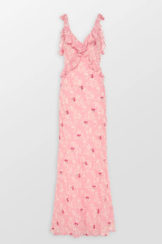 Orcene Maxi Dress Comfortable Satin Maxi Dress