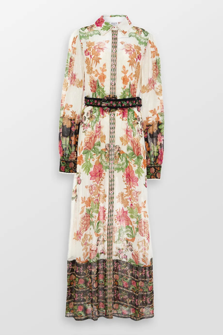 Pahi Floral Shirt Maxi Dress With Handcrafted Buttons And Belt Comfortable T-Shirt Maxi Dress Pahi Floral Shirt Maxi Dress With Handcrafted Buttons And Belt Comfortable T-Shirt Maxi Dress