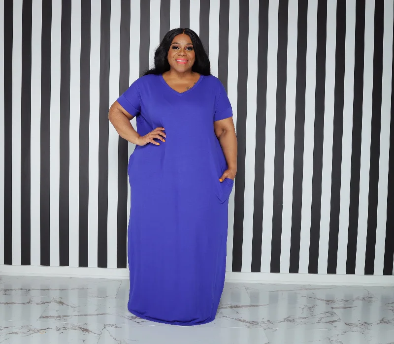 Royal Blue T-Shirt Dress Mesh Blend Leather Blend Suede Blend