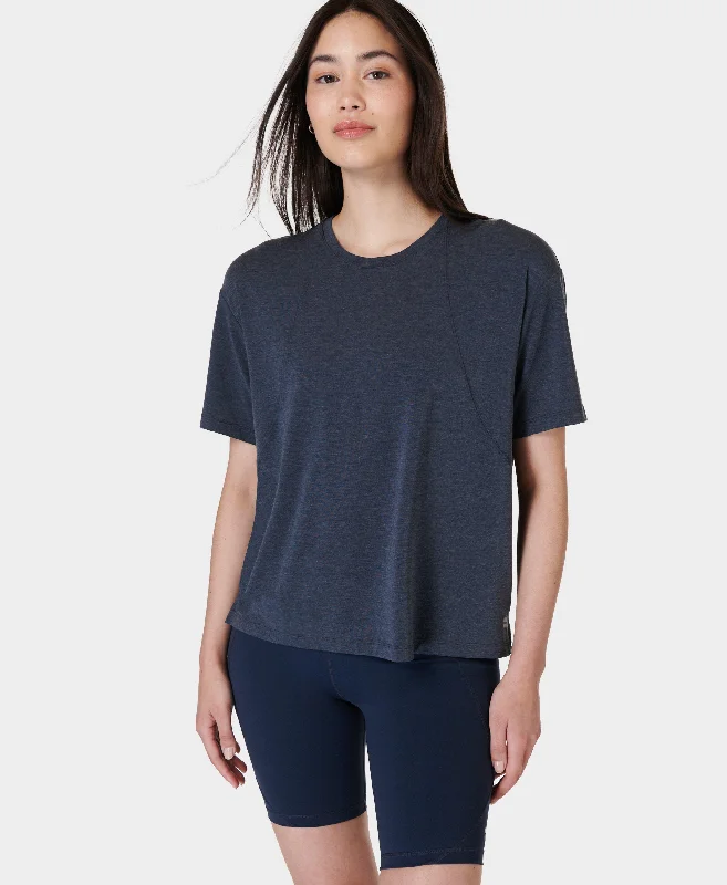 Soft Flow Studio Tee Sb9667 Navy-Blue Jersey Fabric Tulle Fabric Batik Fabric