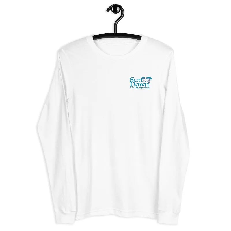 Sundown | Unisex Long Sleeve Tee V-Neck T-Shirt Long Sleeve Cotton