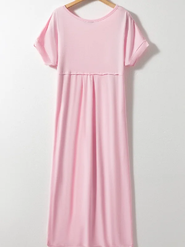 Vintage Wash Skull T-Shirt Dress Collared T-Shirt Boat Neck A-Line