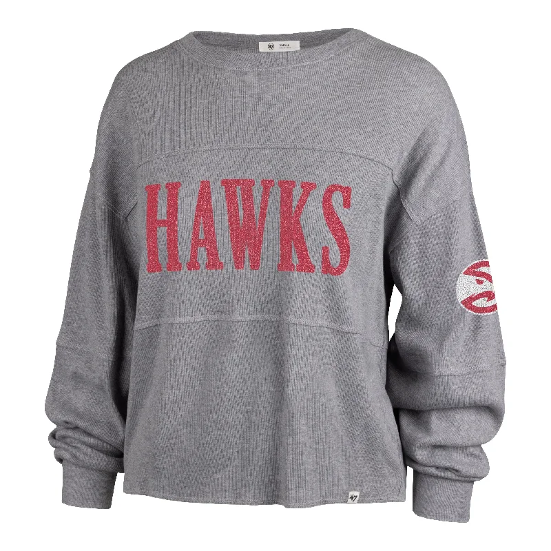 ATLANTA HAWKS '47 JADA LONG SLEEVE TEE WOMENS Spandex Blend Rayon Blend Denim Blend