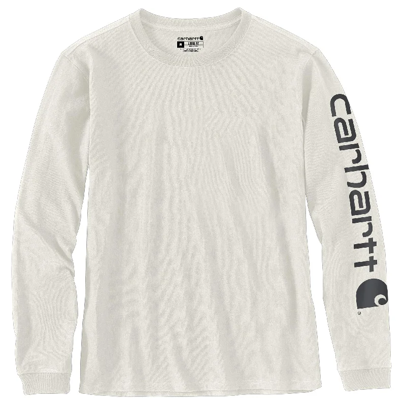'Carhartt' Women's Workwear Logo Sleeve T-Shirt - Malt Thin T-Shirt Open Front Quick Dry 'Carhartt' Women's Workwear Logo Sleeve T-Shirt - Malt Thin T-Shirt Open Front Quick Dry