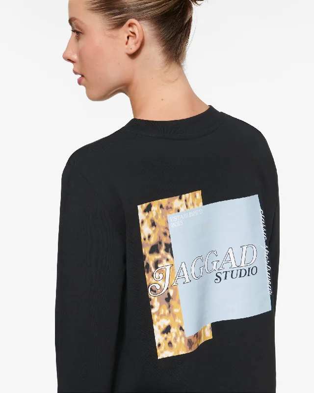 KETANI LONG SLEEVE TEE BLACK Rayon Fabric Velvet Fabric Corduroy Fabric