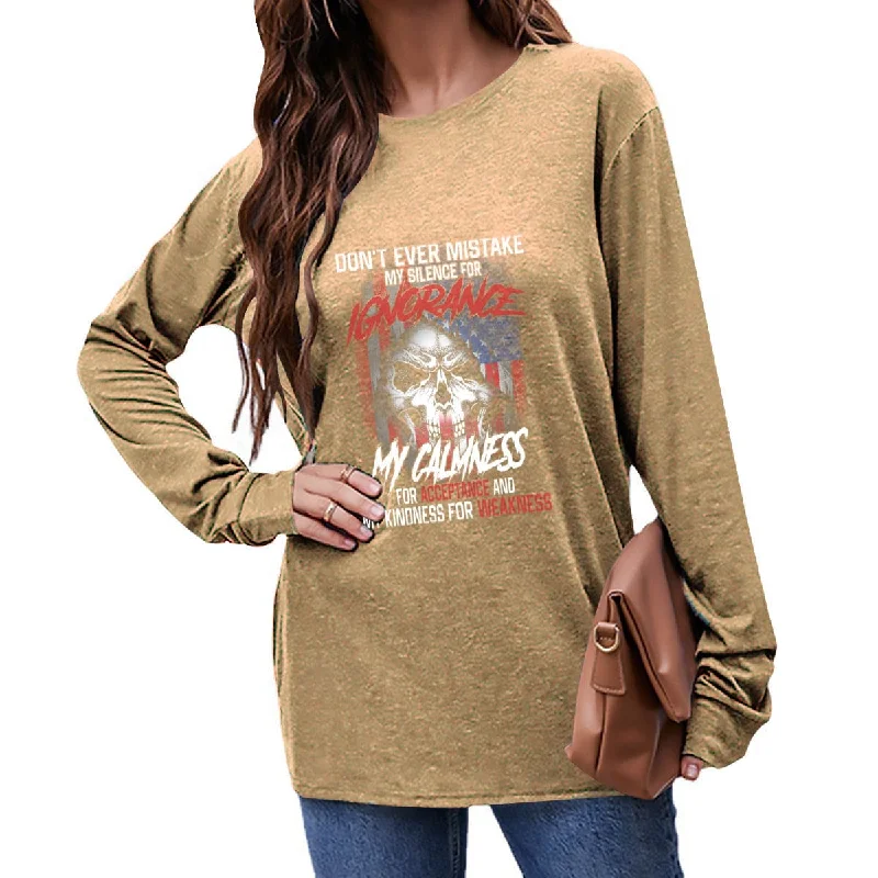 My kindness for weakness.. Women's Long Sleeve T-Shirt Polka Dot Checkered Tartan