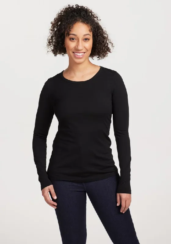 Remi Long Sleeve T-Shirt - Black Anti-Shrink Durable Soft
