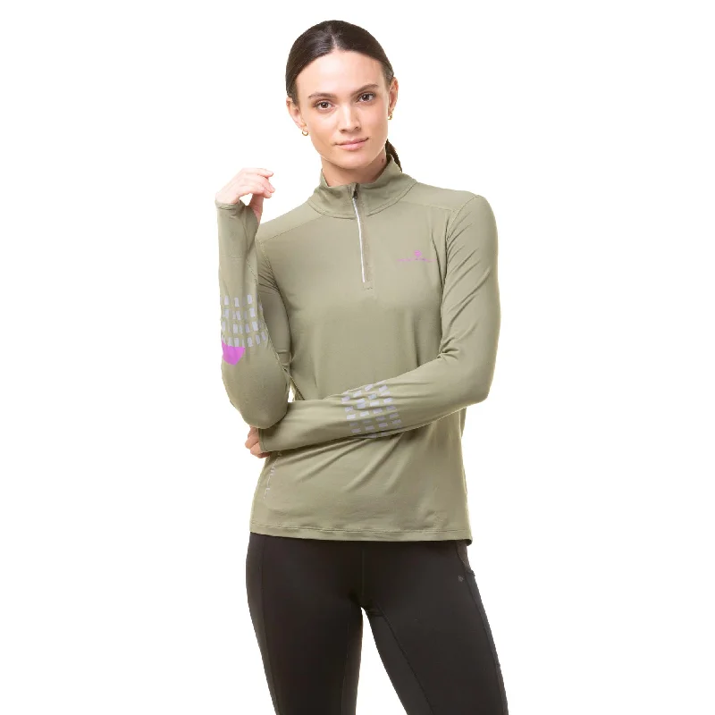 Ronhill | Women's Tech Afterhours 1/2 Zip Tee - Woodland Machine Wash Dry Clean Hand Wash