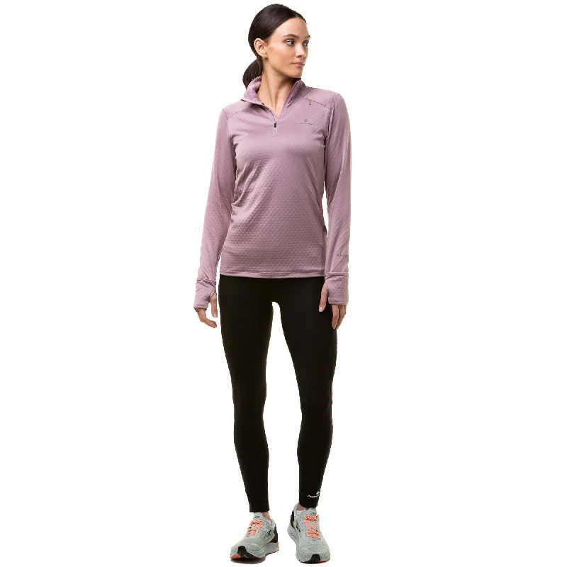 Ronhill | Women's Tech Prism 1/2 Zip Tee - Stardust Silk Blend Satin Velvet