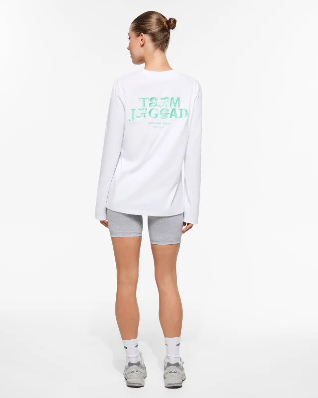 TROPICS LONG SLEEVE TEE Satin Blend Silk Blend Wool Blend