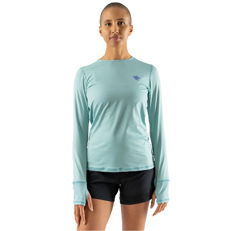 Women's UPF Tee Ice Long Sleeve Mesh Blend Leather Blend Suede Blend