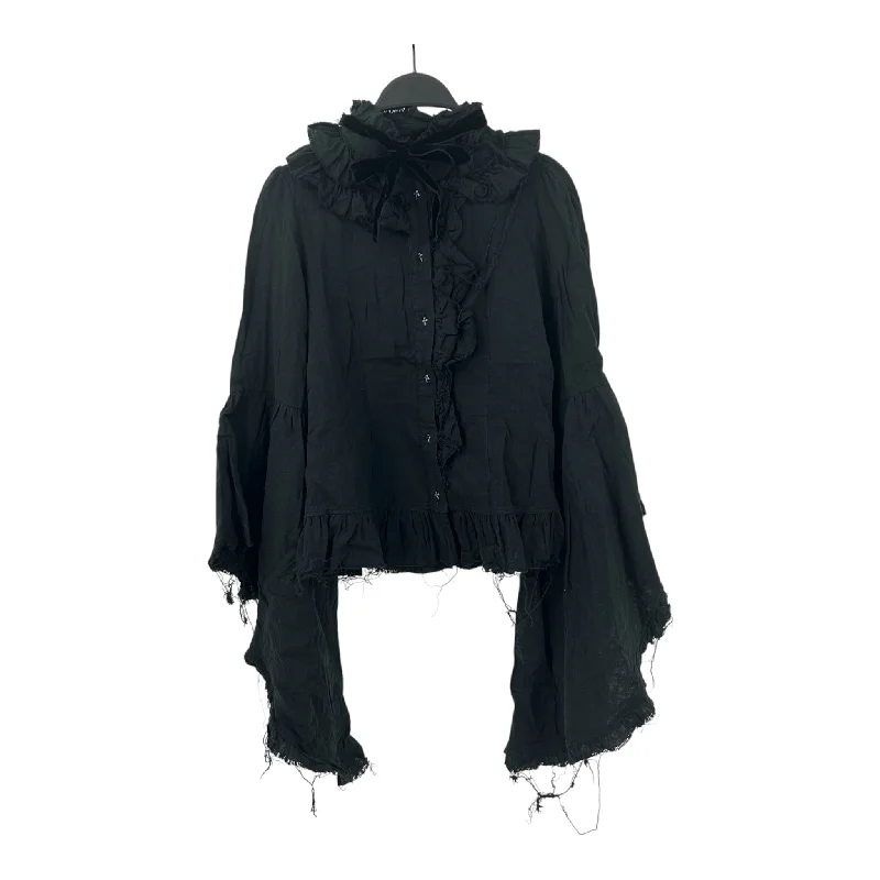 ALICE and the PIRATES/LS Blouse/Black/Cotton/ Textured Cotton Blouse