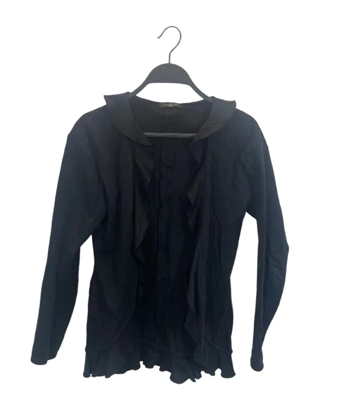 VIVAYOU/LS Blouse/M/Cotton/BLK/ Side Tie Blouse