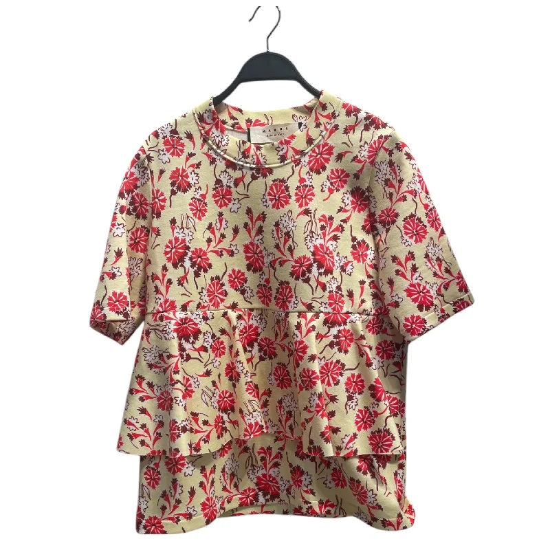 MARNI/SS Blouse/L/Floral Pattern/Cotton/MLT/MARNI FLORAL PEPLUM TOP Classic Minimalist Blouse MARNI/SS Blouse/L/Floral Pattern/Cotton/MLT/MARNI FLORAL PEPLUM TOP Classic Minimalist Blouse