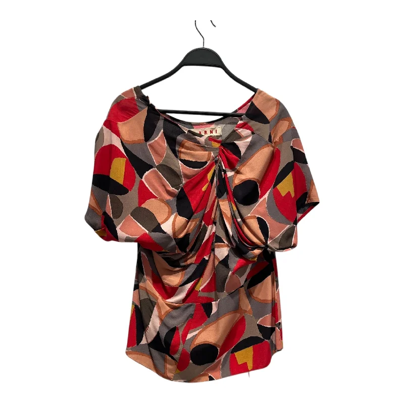 MARNI/Blouse/40/Graphic/Cotton/MLT/ Feminine Satin Blouse