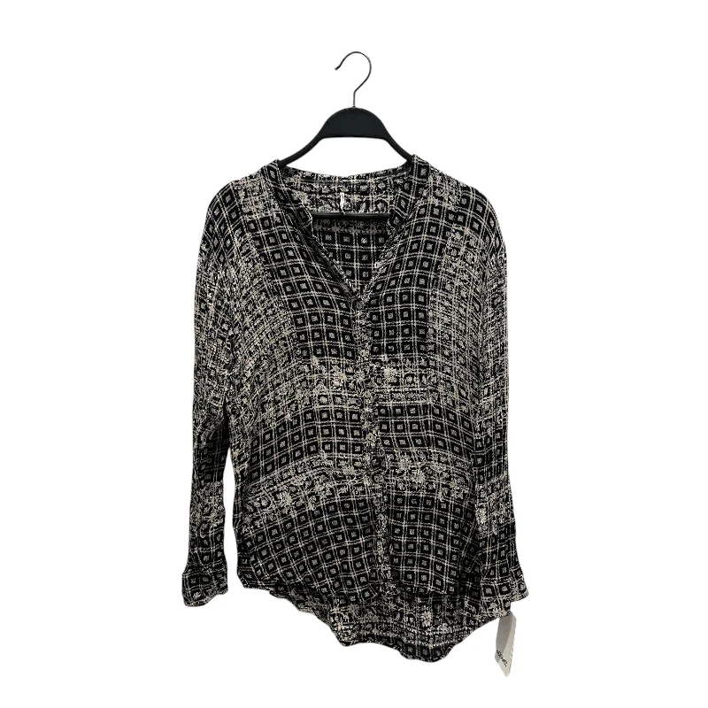 JACQUEMUS/Blouse/XS/All Over Print/Cotton/GRY/ Gathered Detail Blouse