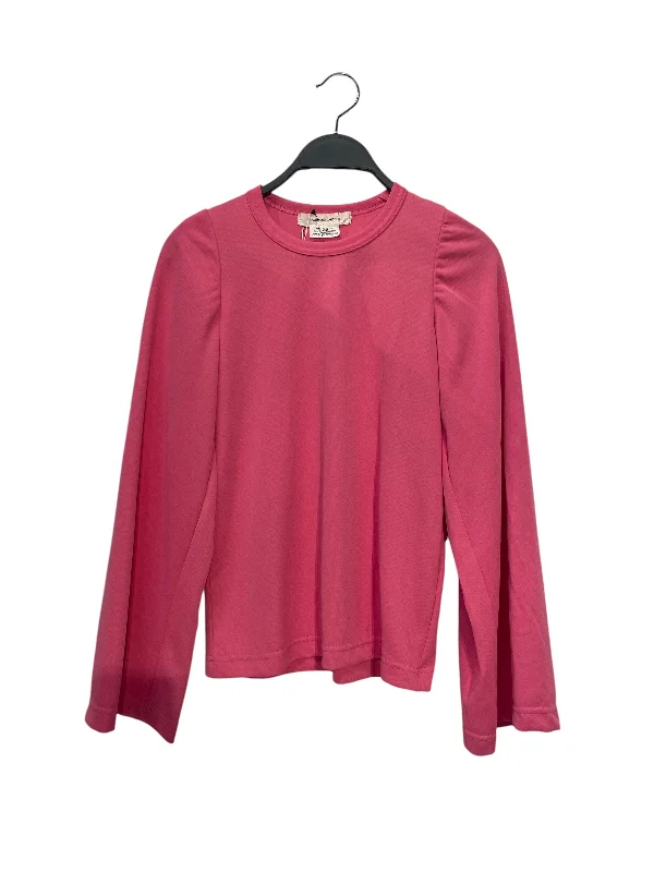 COMME des GARCONS/SS Blouse/XS/Polyester/PNK/ Frilled Cuff Blouse