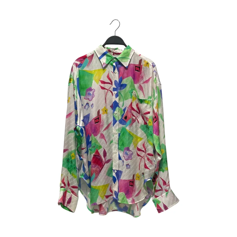 BALENCIAGA/LS Blouse/36/All Over Print/Silk/MLT/FLOWERS/BALENCIAGA AOP Business Casual Blouse BALENCIAGA/LS Blouse/36/All Over Print/Silk/MLT/FLOWERS/BALENCIAGA AOP Business Casual Blouse