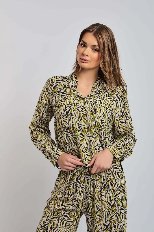 Blouse Silky Draped Blouse