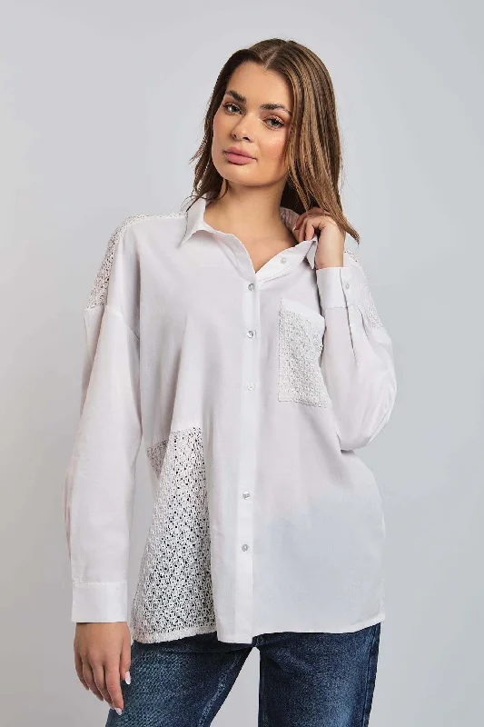 Blouse Elegant Semi-Sheer Blouse