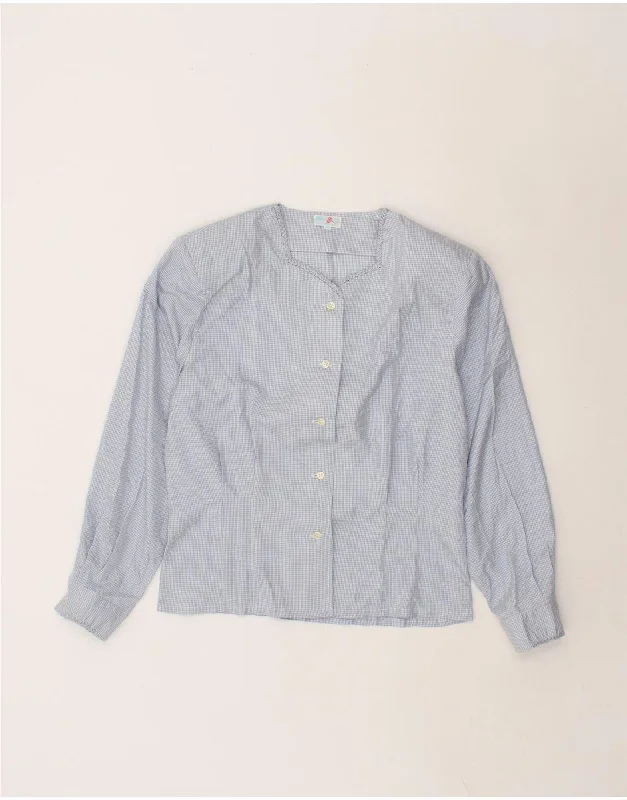 BALLOON Womens Shirt Blouse EU 38 Medium Blue Check Floral Print Blouse