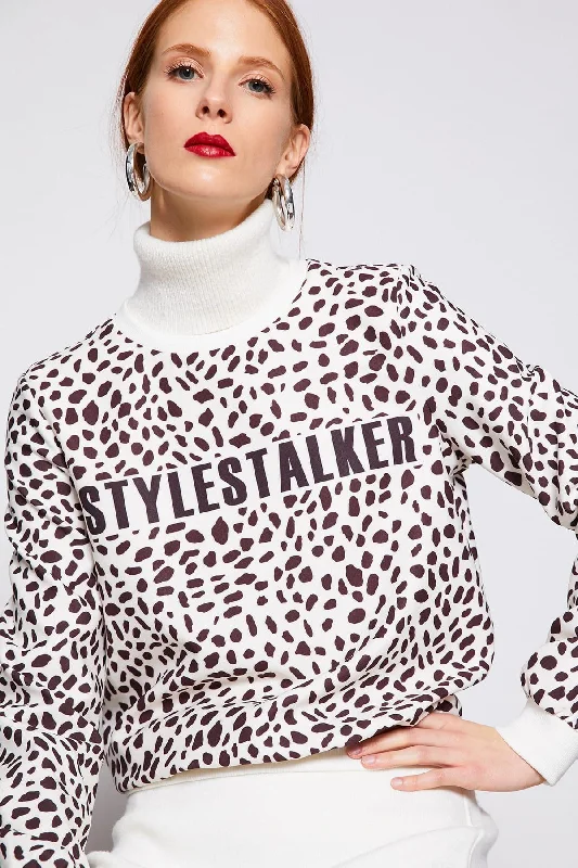 Women Coffee Print Blouse Classic Minimalist Blouse