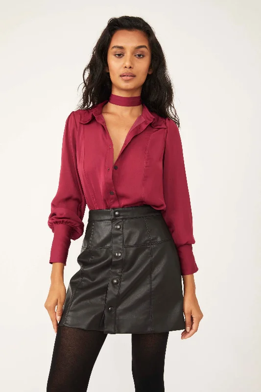 LALA BLOUSE Soft Satin Blouse