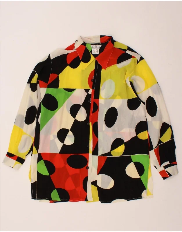 MARELLA Womens Shirt Blouse UK 10 Small Multicoloured Polka Dot Acetate Chic Square Blouse MARELLA Womens Shirt Blouse UK 10 Small Multicoloured Polka Dot Acetate Chic Square Blouse