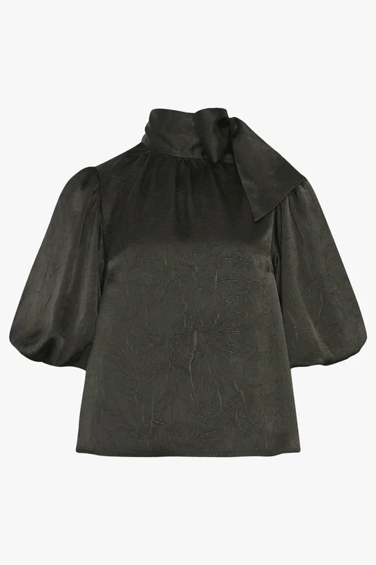 Noella Kesha Blouse Black Stylish Wrap Blouse