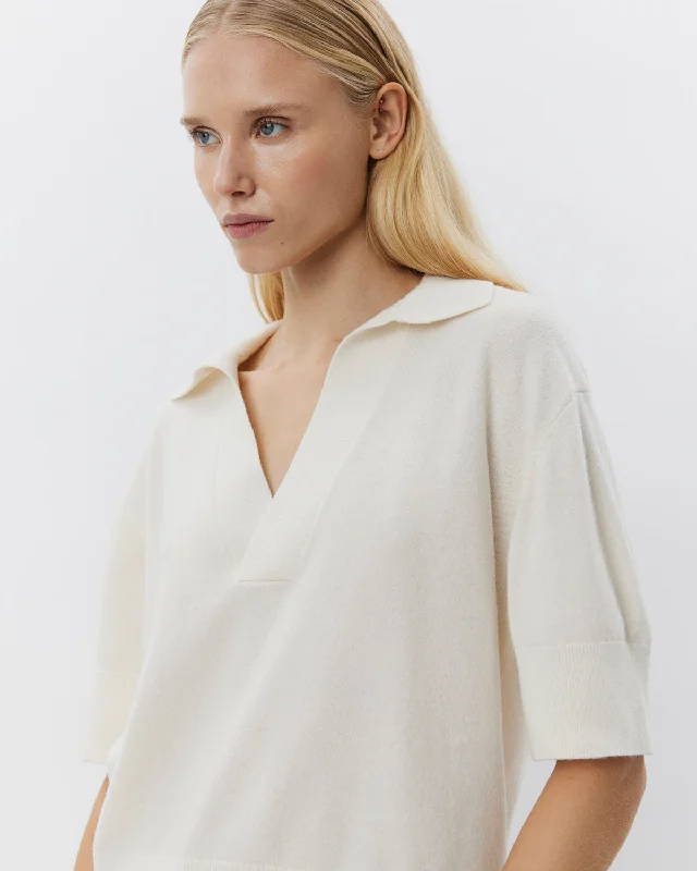 AMALYSW BLOUSE - Off White Satin Drape Blouse