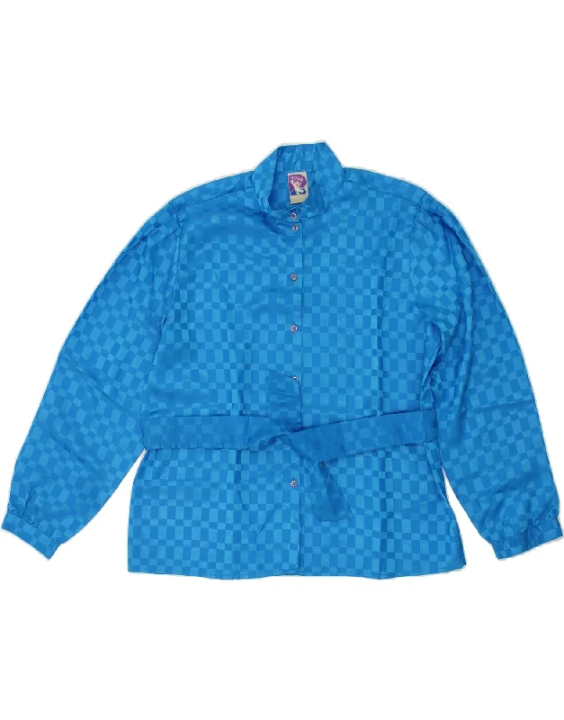 YESSICA Womens Shirt Blouse EU 44 XL Blue Geometric Polyester Business Casual Blouse YESSICA Womens Shirt Blouse EU 44 XL Blue Geometric Polyester Business Casual Blouse