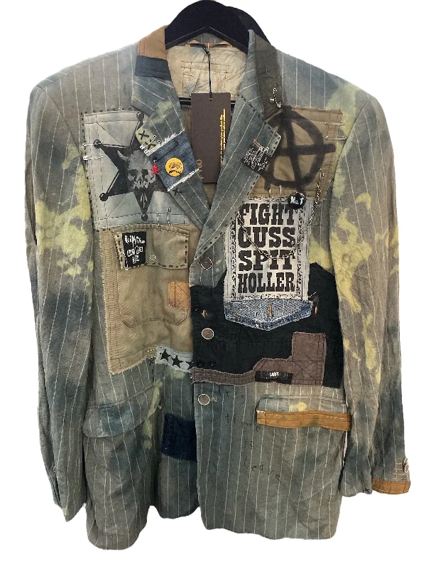 Any Old Iron X Red Mutha Men's Fight Cuss Spit Holler Jacket Zippered Front Buttoned Front Snap Front Any Old Iron X Red Mutha Men's Fight Cuss Spit Holler Jacket Zippered Front Buttoned Front Snap Front