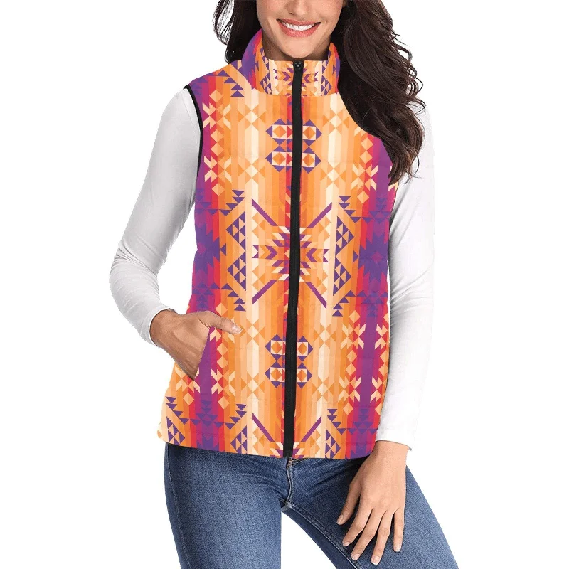 Desert Geo Women's Padded Vest Jacket Toggled Jacket Drawstring Jacket Belted Jacket Desert Geo Women's Padded Vest Jacket Toggled Jacket Drawstring Jacket Belted Jacket