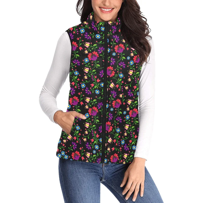 Fleur Indigine Women's Padded Vest Jacket Elasticated Jacket Padded Jacket Insulated Jacket Fleur Indigine Women's Padded Vest Jacket Elasticated Jacket Padded Jacket Insulated Jacket